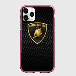Чехол iPhone 11 Pro матовый Lamborghini Z, цвет: 3D-малиновый