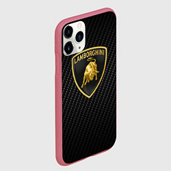 Чехол iPhone 11 Pro матовый Lamborghini Z, цвет: 3D-малиновый — фото 2