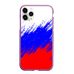 Чехол iPhone 11 Pro матовый Россия, цвет: 3D-фиолетовый