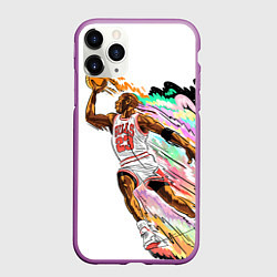 Чехол iPhone 11 Pro матовый МАЙКЛ ДЖОРДАН, цвет: 3D-фиолетовый