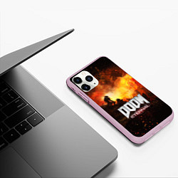 Чехол iPhone 11 Pro матовый DOOM ETERNAL, цвет: 3D-розовый — фото 2