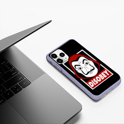 Чехол iPhone 11 Pro матовый Disobey, цвет: 3D-светло-сиреневый — фото 2