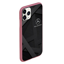 Чехол iPhone 11 Pro матовый MERCEDES, цвет: 3D-малиновый — фото 2