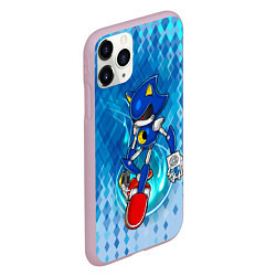 Чехол iPhone 11 Pro матовый Metal Sonic, цвет: 3D-розовый — фото 2