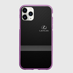 Чехол iPhone 11 Pro матовый LEXUS, цвет: 3D-фиолетовый