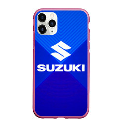 Чехол iPhone 11 Pro матовый SUZUKI, цвет: 3D-малиновый