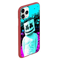 Чехол iPhone 11 Pro матовый Fortnite Marshmello, цвет: 3D-красный — фото 2