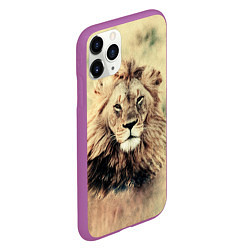 Чехол iPhone 11 Pro матовый Lion King, цвет: 3D-фиолетовый — фото 2