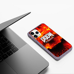 Чехол iPhone 11 Pro матовый Doom Eternal, цвет: 3D-серый — фото 2