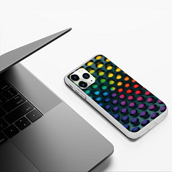 Чехол iPhone 11 Pro матовый 3Д спектр, цвет: 3D-белый — фото 2