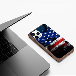 Чехол iPhone 11 Pro матовый США, цвет: 3D-коричневый — фото 2