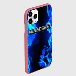 Чехол iPhone 11 Pro матовый MINECRAFT, цвет: 3D-малиновый — фото 2