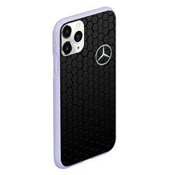 Чехол iPhone 11 Pro матовый MERCEDES-BENZ AMG, цвет: 3D-светло-сиреневый — фото 2