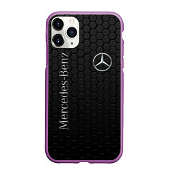 Чехол iPhone 11 Pro матовый MERCEDES-BENZ, цвет: 3D-фиолетовый