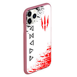 Чехол iPhone 11 Pro матовый THE WITCHER, цвет: 3D-малиновый — фото 2