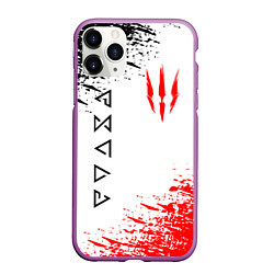 Чехол iPhone 11 Pro матовый THE WITCHER, цвет: 3D-фиолетовый