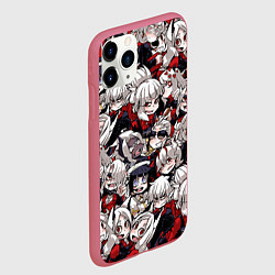 Чехол iPhone 11 Pro матовый Helltaker, цвет: 3D-малиновый — фото 2