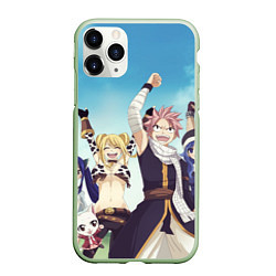 Чехол iPhone 11 Pro матовый FAIRY TAIL ХВОСТ ФЕИ, цвет: 3D-салатовый