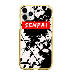 Чехол iPhone 11 Pro матовый SENPAI, цвет: 3D-желтый