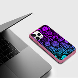 Чехол iPhone 11 Pro матовый THE LAST OF US 2, цвет: 3D-малиновый — фото 2