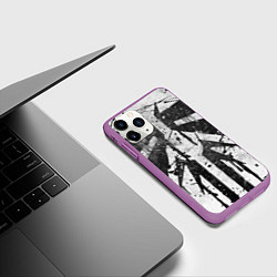 Чехол iPhone 11 Pro матовый THE LAST OF US 2, цвет: 3D-фиолетовый — фото 2