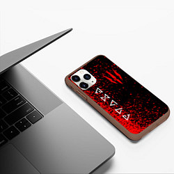 Чехол iPhone 11 Pro матовый The Witcher, цвет: 3D-коричневый — фото 2