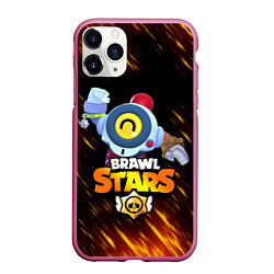 Чехол iPhone 11 Pro матовый BRAWL STARS NANI, цвет: 3D-малиновый