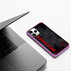 Чехол iPhone 11 Pro матовый Helltaker Logo Z, цвет: 3D-фиолетовый — фото 2