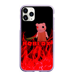 Чехол iPhone 11 Pro матовый ROBLOX: PIGGI, цвет: 3D-светло-сиреневый