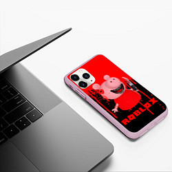 Чехол iPhone 11 Pro матовый Roblox Piggy, цвет: 3D-розовый — фото 2