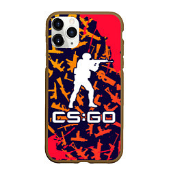 Чехол iPhone 11 Pro матовый CS GO КС ГО, цвет: 3D-коричневый