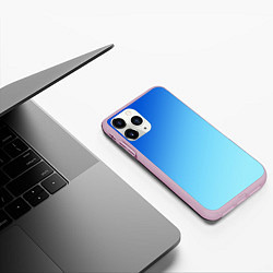 Чехол iPhone 11 Pro матовый Blue, цвет: 3D-розовый — фото 2