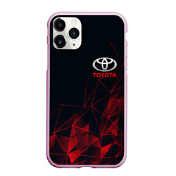 Чехол iPhone 11 Pro матовый TOYOTA, цвет: 3D-розовый