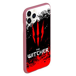 Чехол iPhone 11 Pro матовый The Witcher, цвет: 3D-малиновый — фото 2