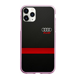 Чехол iPhone 11 Pro матовый AUDI, цвет: 3D-розовый