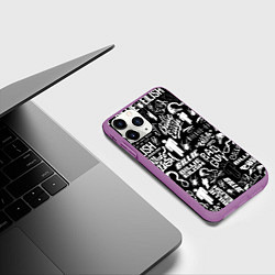 Чехол iPhone 11 Pro матовый BILLIE EILISH БИЛЛИ АЙЛИШ, цвет: 3D-фиолетовый — фото 2