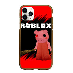 Чехол iPhone 11 Pro матовый Roblox Piggy, цвет: 3D-коричневый
