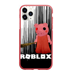 Чехол iPhone 11 Pro матовый Roblox Piggy, цвет: 3D-красный
