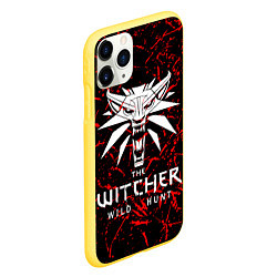 Чехол iPhone 11 Pro матовый The Witcher, цвет: 3D-желтый — фото 2