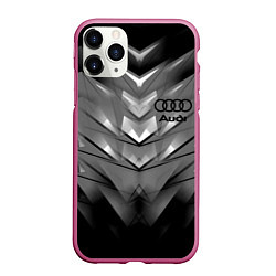 Чехол iPhone 11 Pro матовый AUDI, цвет: 3D-малиновый