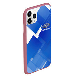 Чехол iPhone 11 Pro матовый SUBARU, цвет: 3D-малиновый — фото 2