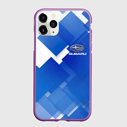 Чехол iPhone 11 Pro матовый SUBARU, цвет: 3D-фиолетовый