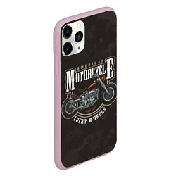 Чехол iPhone 11 Pro матовый American Motorcycle Z, цвет: 3D-розовый — фото 2