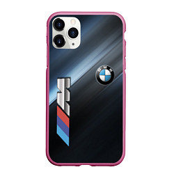 Чехол iPhone 11 Pro матовый BMW, цвет: 3D-малиновый