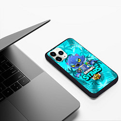 Чехол iPhone 11 Pro матовый BRAWL STARS LEON WEREWOLF, цвет: 3D-черный — фото 2