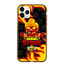 Чехол iPhone 11 Pro матовый BRAWL STARS EVIL GENE ДЖИН, цвет: 3D-коричневый