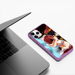 Чехол iPhone 11 Pro матовый FAIRY TAIL ХВОСТ ФЕИ, цвет: 3D-фиолетовый — фото 2