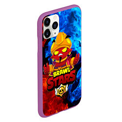 Чехол iPhone 11 Pro матовый BRAWL STARS EVIL GENE ДЖИН, цвет: 3D-фиолетовый — фото 2