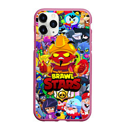 Чехол iPhone 11 Pro матовый BRAWL STARS EVIL GENE ДЖИН, цвет: 3D-малиновый