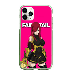 Чехол iPhone 11 Pro матовый FAIRY TAIL ХВОСТ ФЕИ, цвет: 3D-салатовый